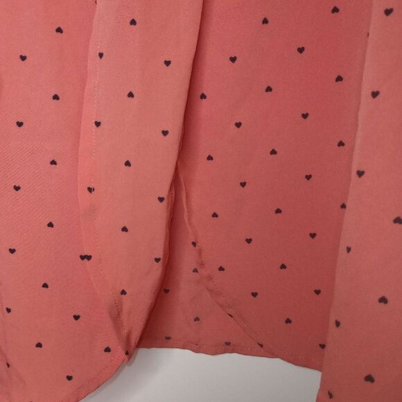ONEILL Peach polka dot HEARTS Womens size medium - Picture 3 of 7